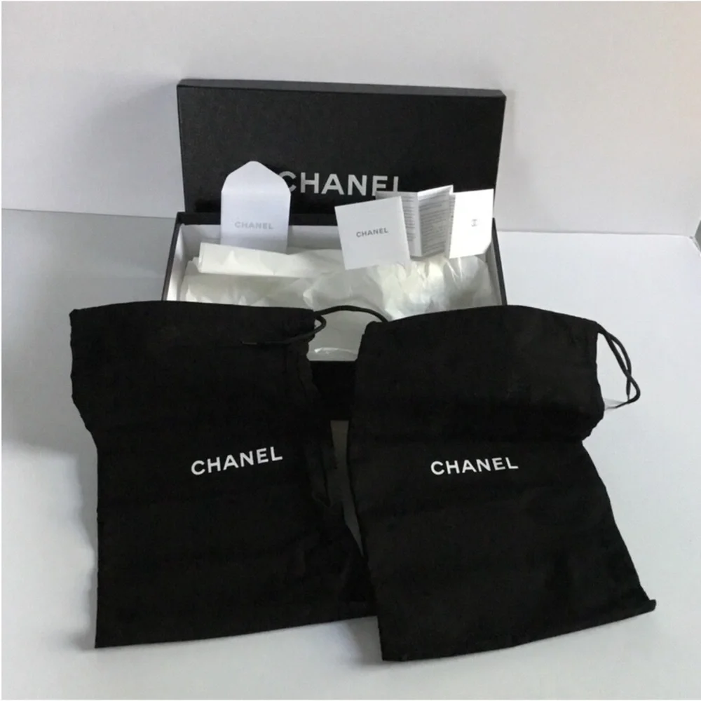 CHANEL EMPTY BOX NO SHOES 2/NEW DUST BAGS SOME TISSUE LABEL SIZE 38.5